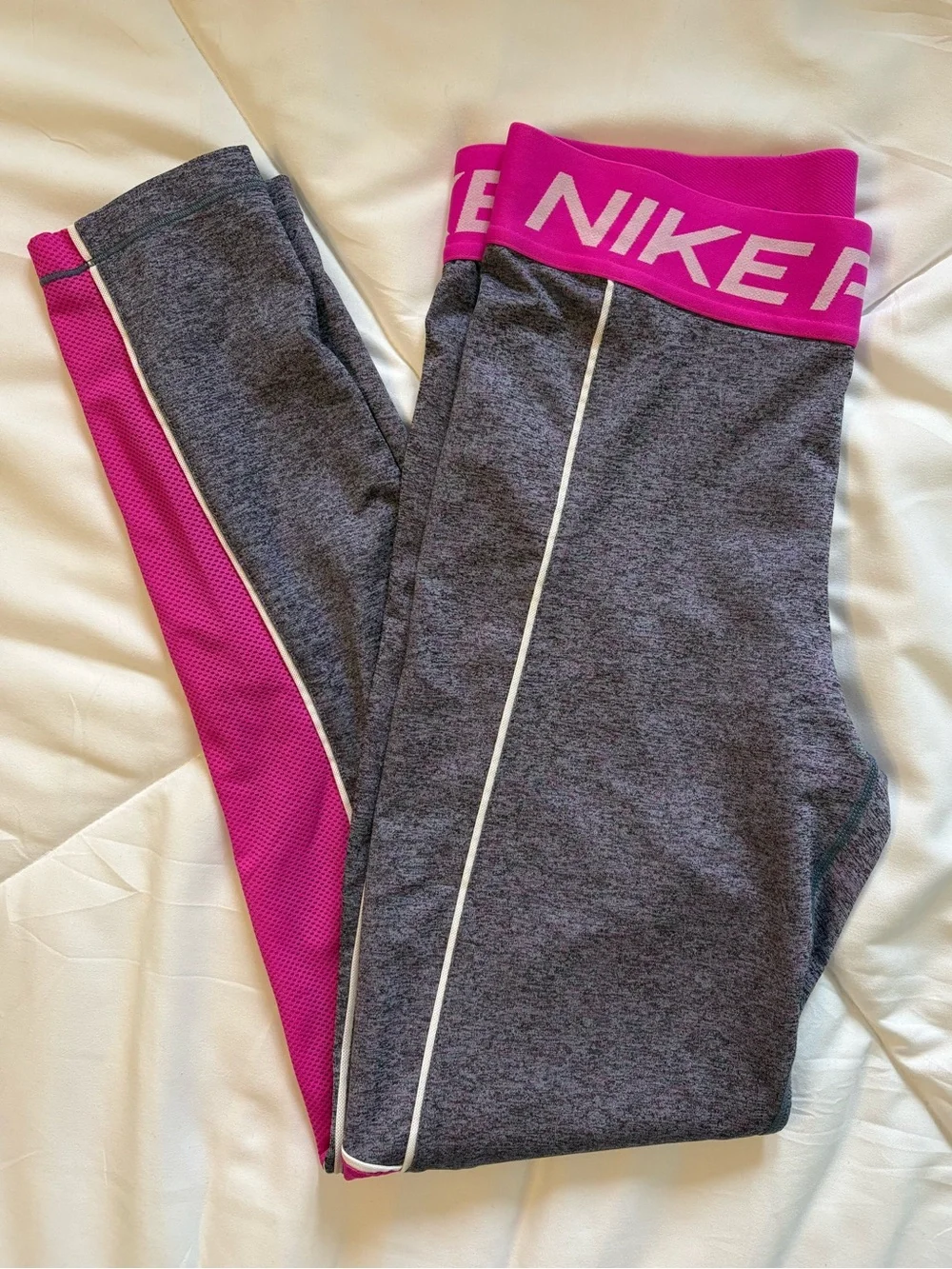 Nike Pink and Grey Leggings